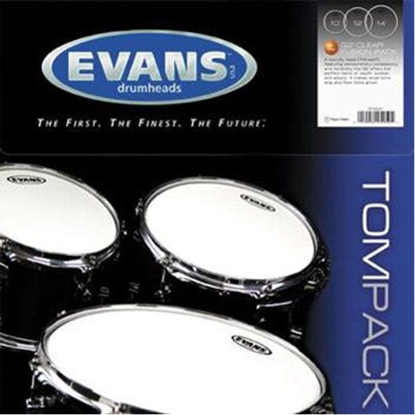 evans drum heads evans g2 clear 12/13/16 standard drum tom head pack etp-g2clr-s