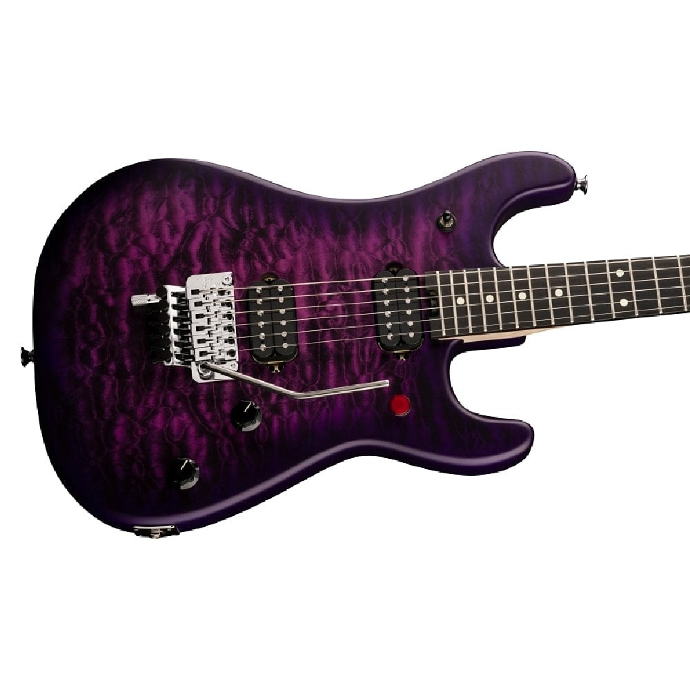 evh electric guitars evh 5150 series quilt maple deluxe electric guitar #color_purple-daze