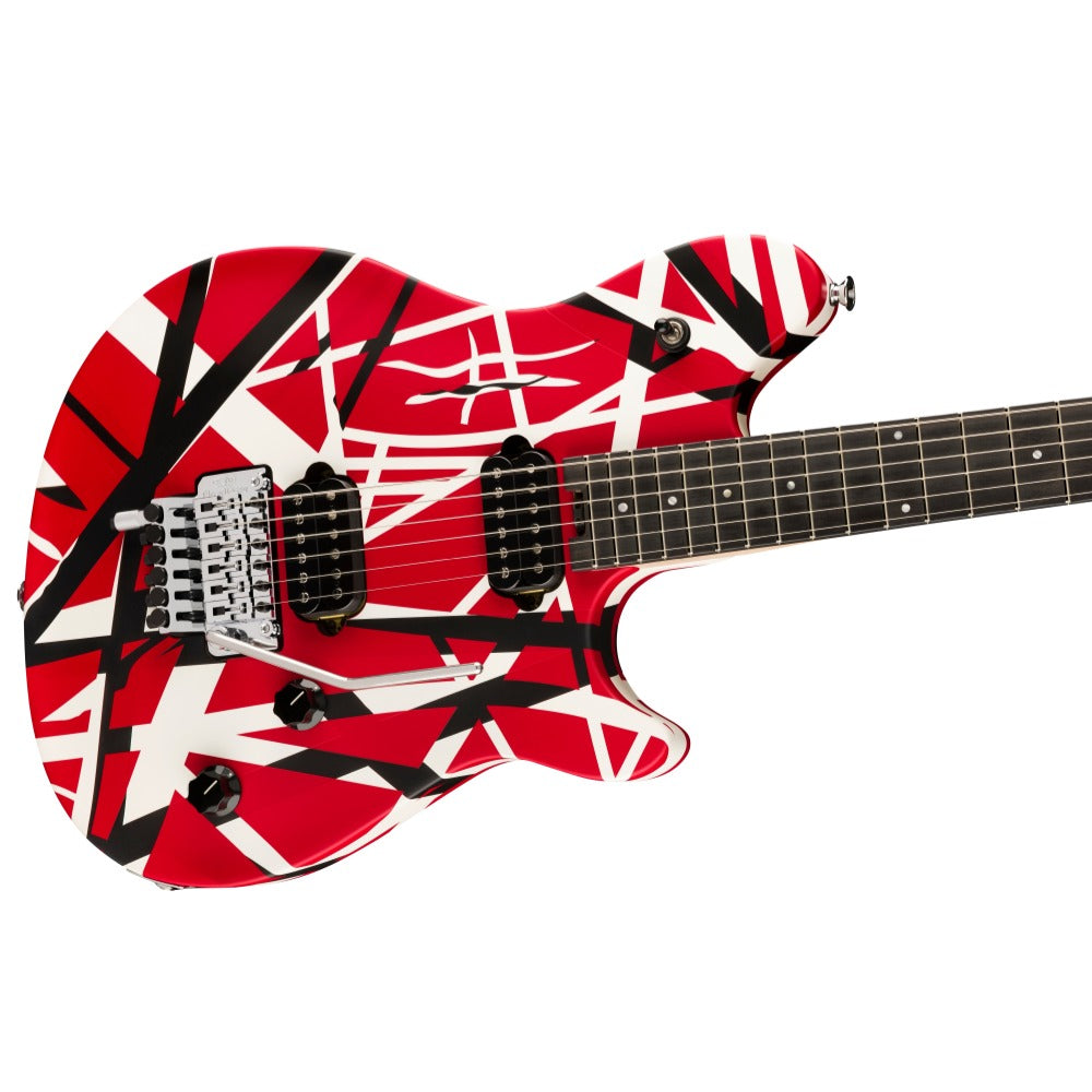 EVH Electric Guitars Red with Black and White Stripes EVH Wolfgang Special Striped Series 6 String Electric Guitar