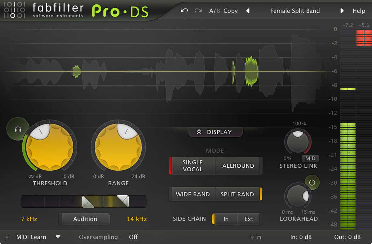FabFilter Virtual Processors FabFilter Pro-DS De-Esser
