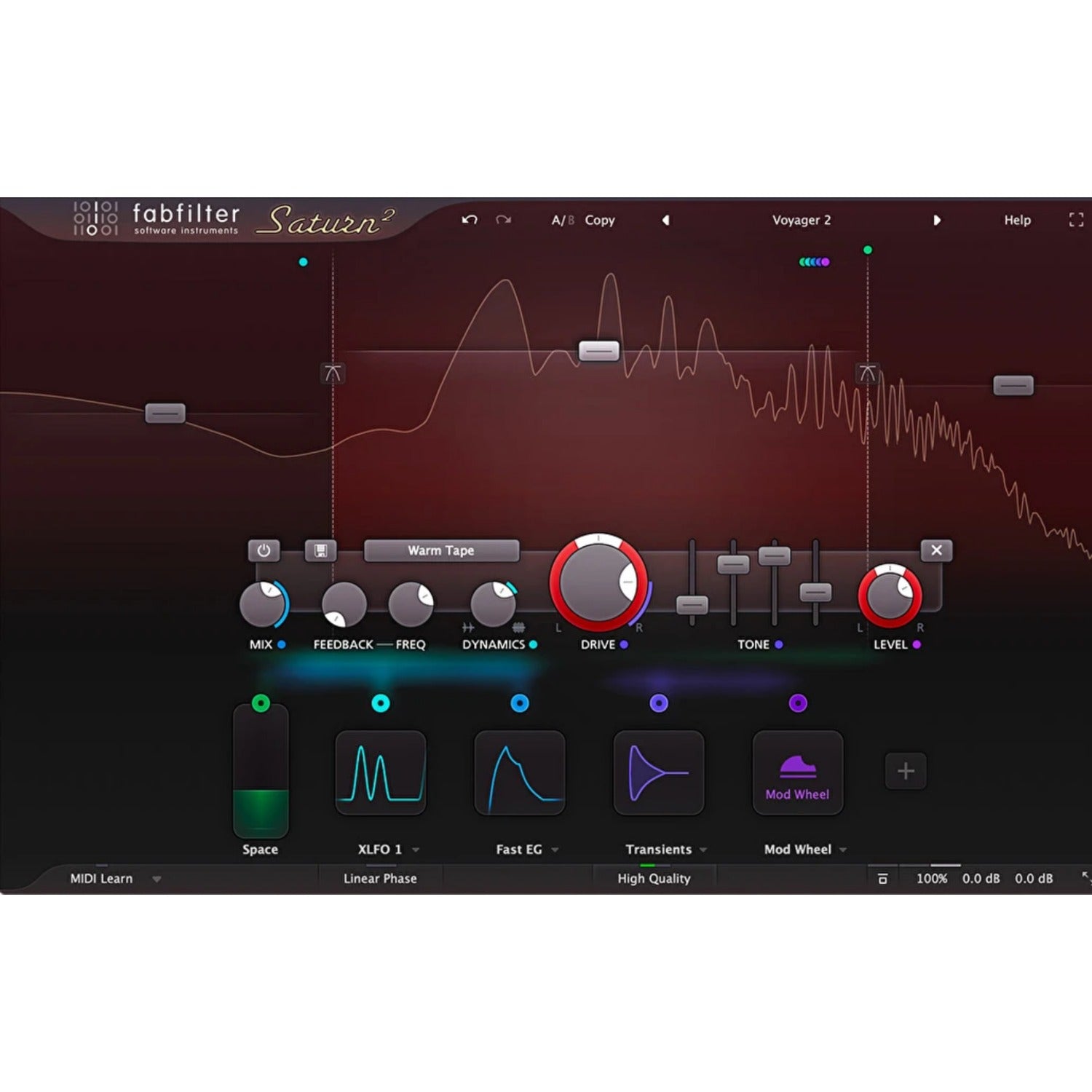FabFilter Virtual Processors FabFilter Saturn 2 Multi-band Saturator – Professional Audio Software & Plugin