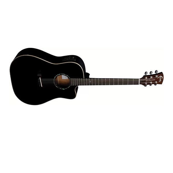 faith electro acoustic guitars faith eclipse series fecs saturn electro acoustic guitar - black gloss