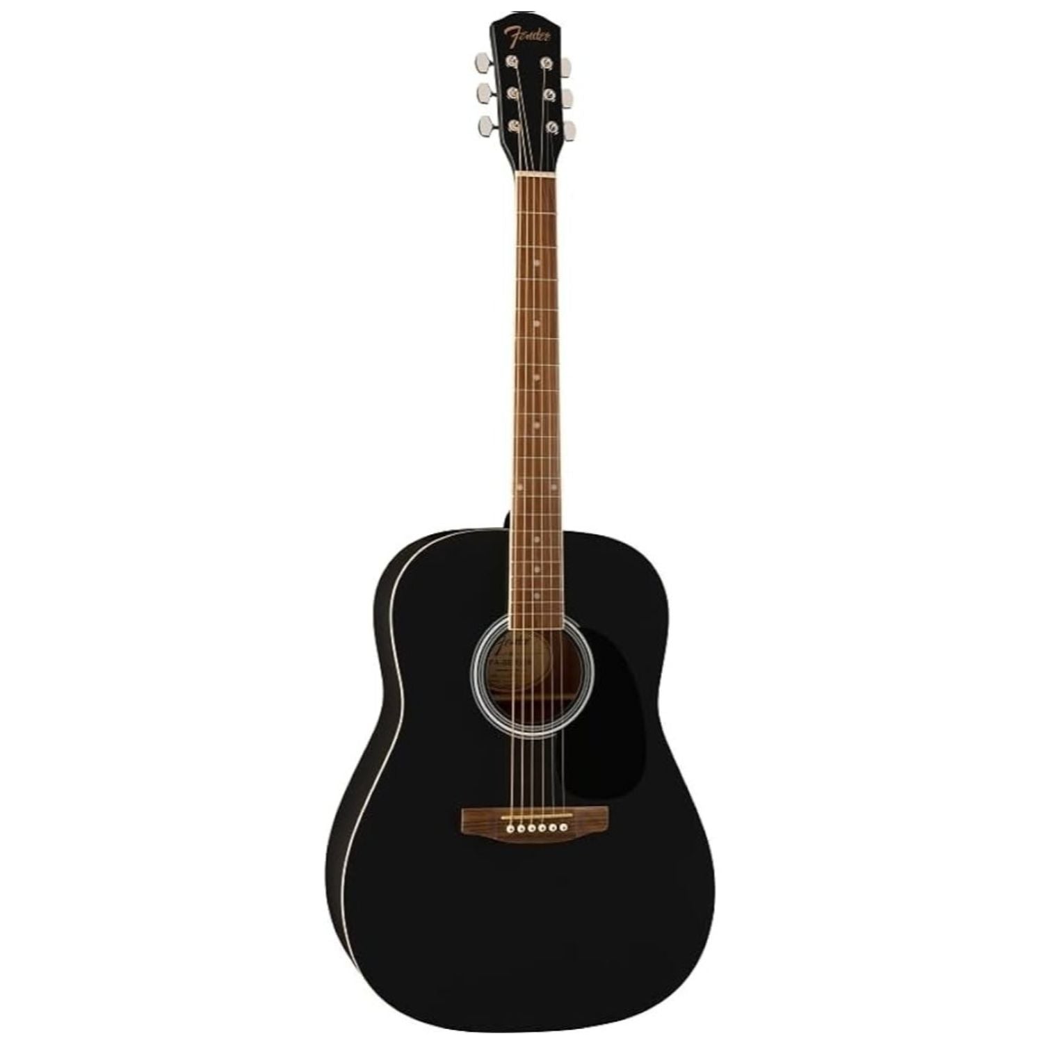 Fender Acoustic Guitars Black Fender FA-25 Dreadnought 6 String Acoustic Guitar #color_black