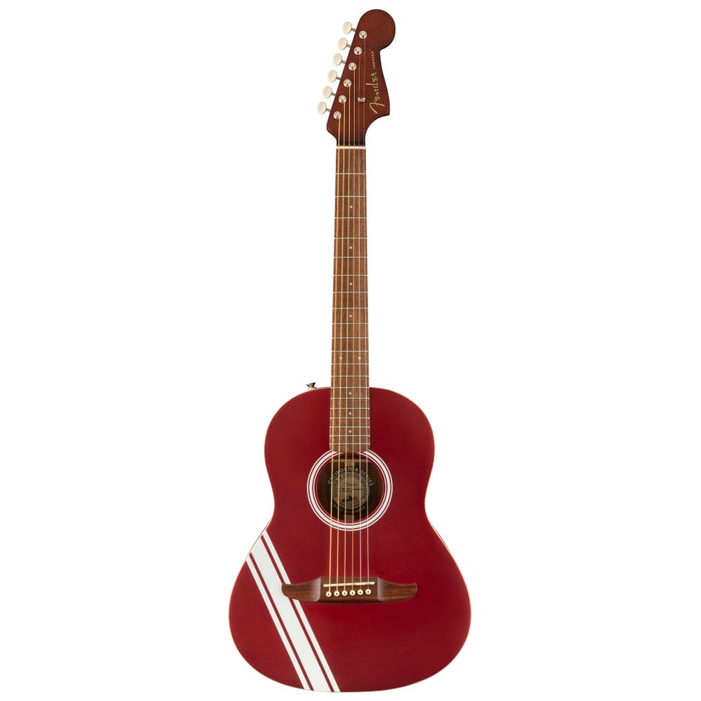fender acoustic guitars candy apple red fender limited edition fsr sonoran mini competition stripes acoustic guitar with bag