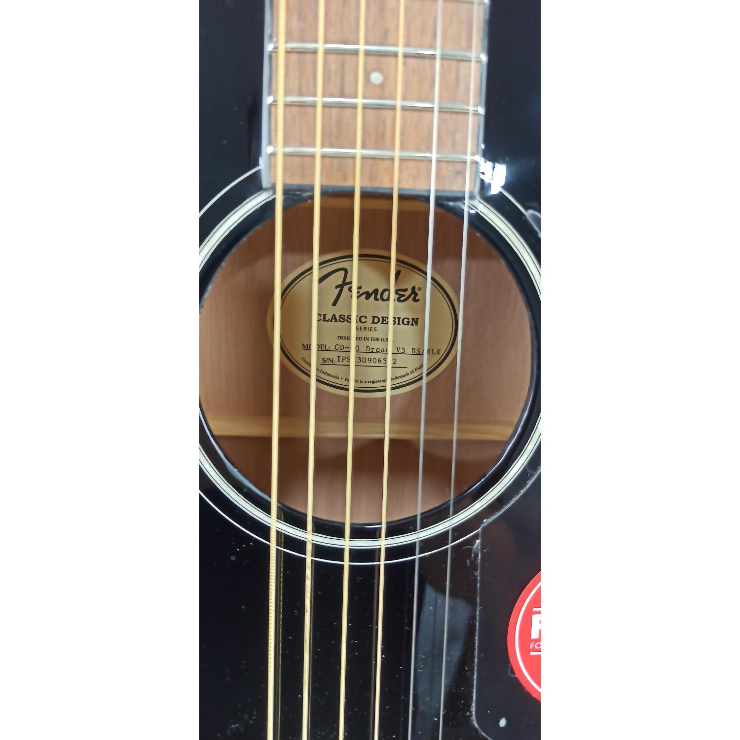 Fender Acoustic Guitars Fender CD 60 Dread V3 DS 6 String Acoustic Guitar - Open Box