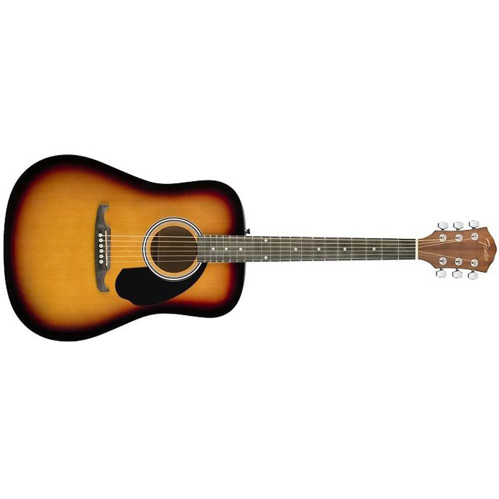 fender acoustic guitars fender fa-125 dreadnought acoustic guitar - sunburst - open box