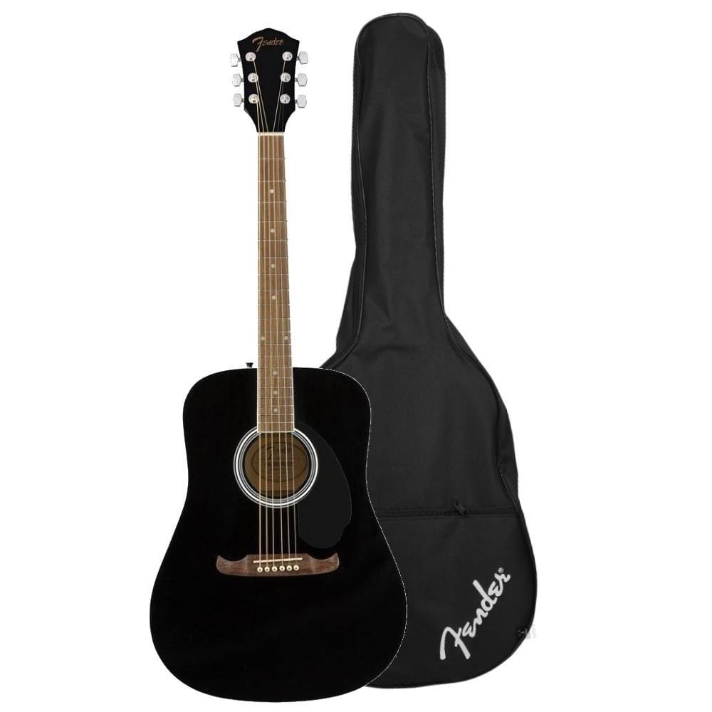fender acoustic guitars fender fa-125 dreadnought acoustic guitar with gig bag - open box