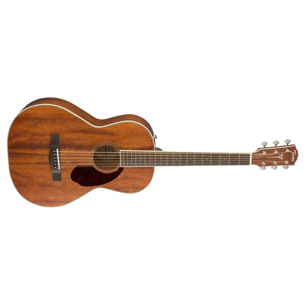 fender acoustic guitars fender pm-2 parlor ne all mahogany acoustic guitar with case