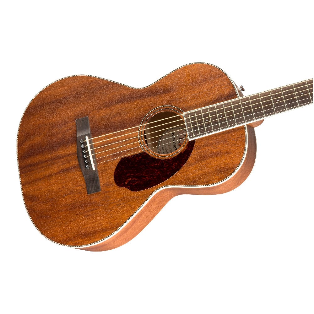 fender acoustic guitars fender pm-2 parlor ne all mahogany acoustic guitar with case
