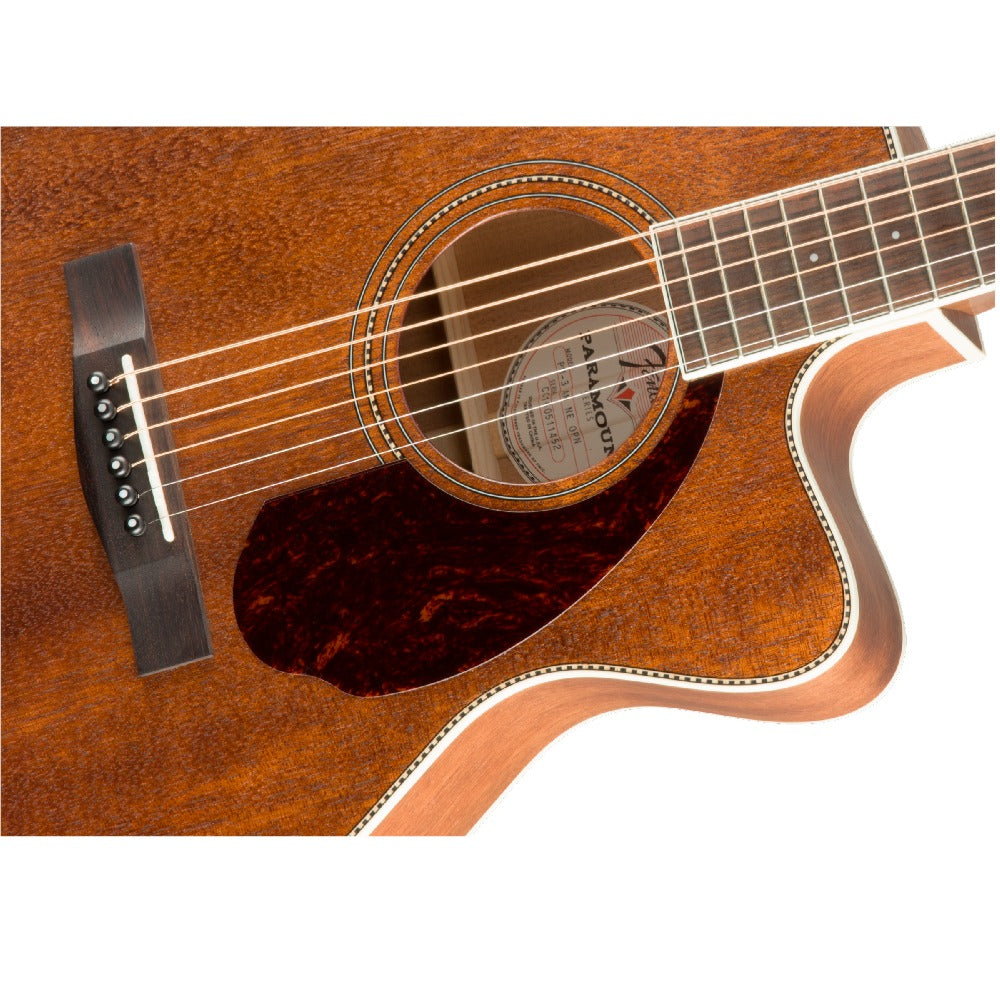 Fender Acoustic Guitars Natural Fender PM-3 Triple-0 All-Mahogany 6-String Acoustic Guitar with Case- Natural
