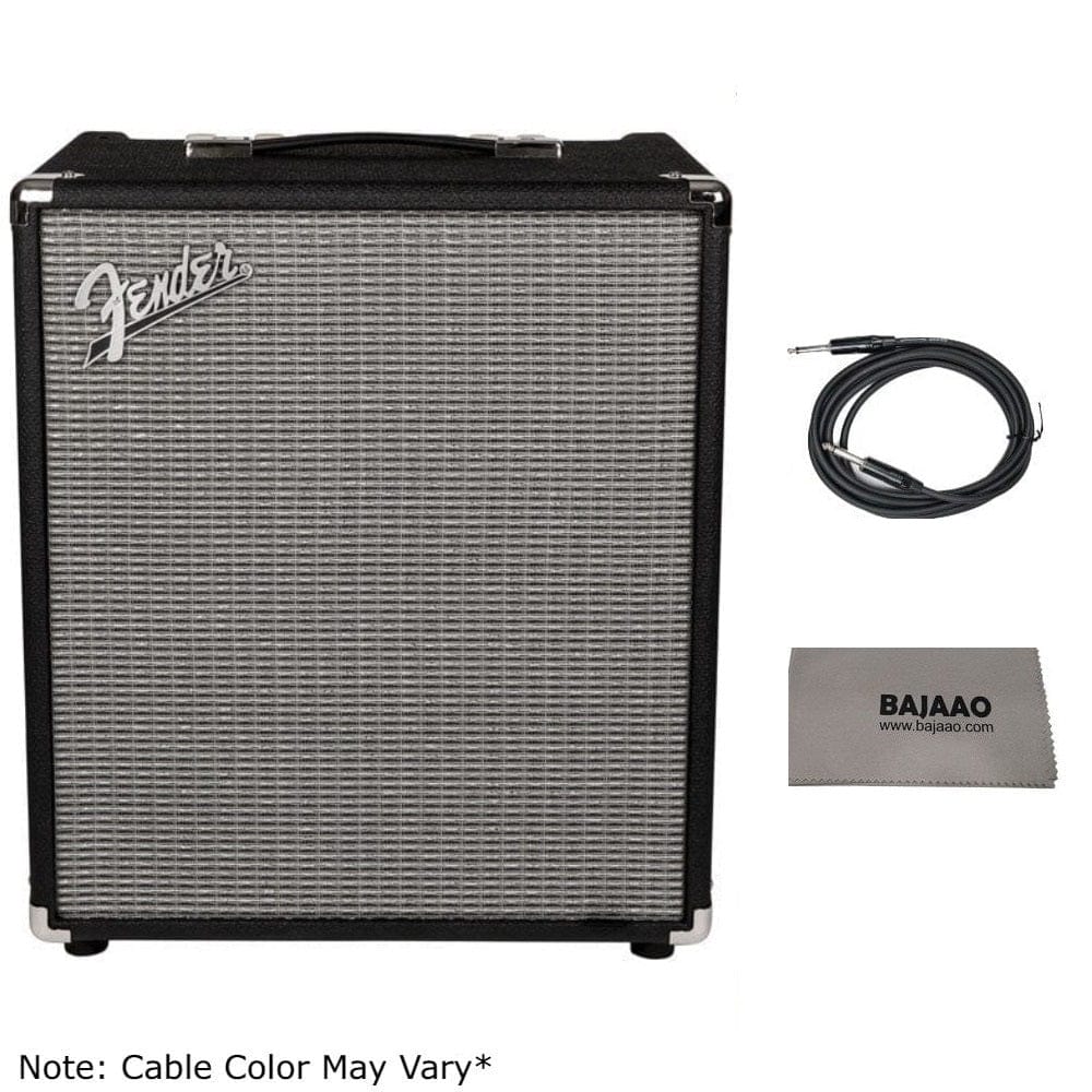 fender bass combo amplifiers fender rumble 100 watt bass combo amplifier with cable & polishing cloth