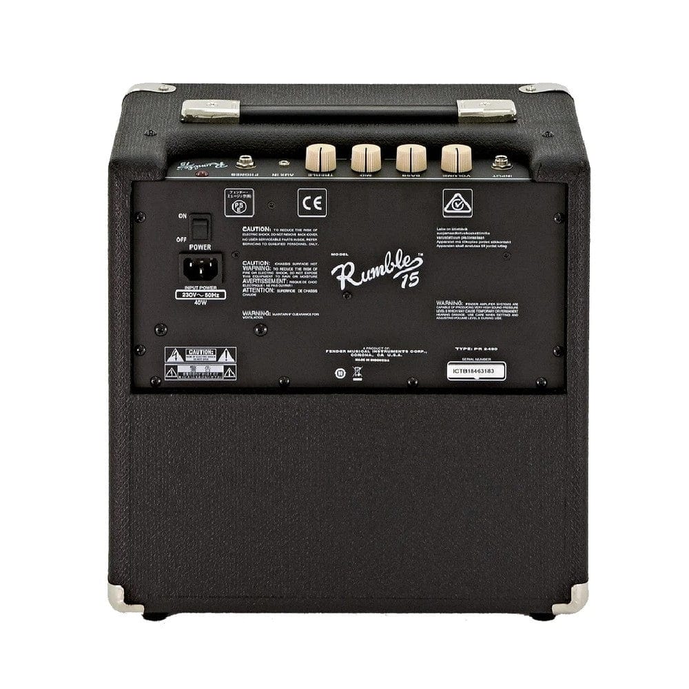 fender bass combo amplifiers fender rumble 15 watts bass combo amplifier with cable & polishing cloth