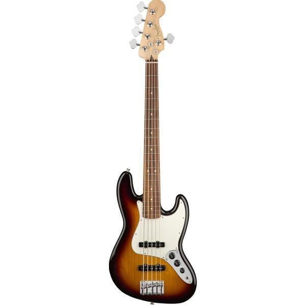 fender bass guitars 3 tone sunburst fender player jazz bass v bass guitar - 5 string bass guitar