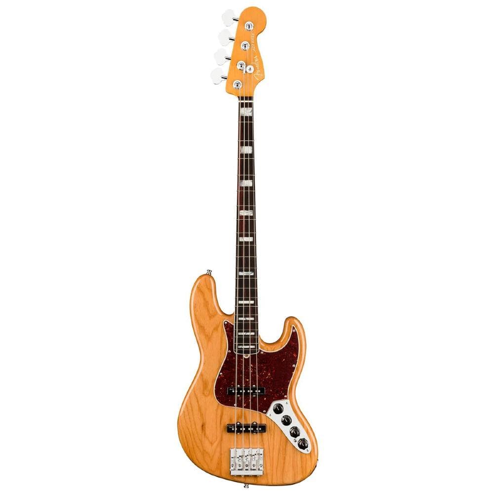 fender bass guitars aged natural fender american ultra jazz bass 4-string bass guitar #color_aged-natural