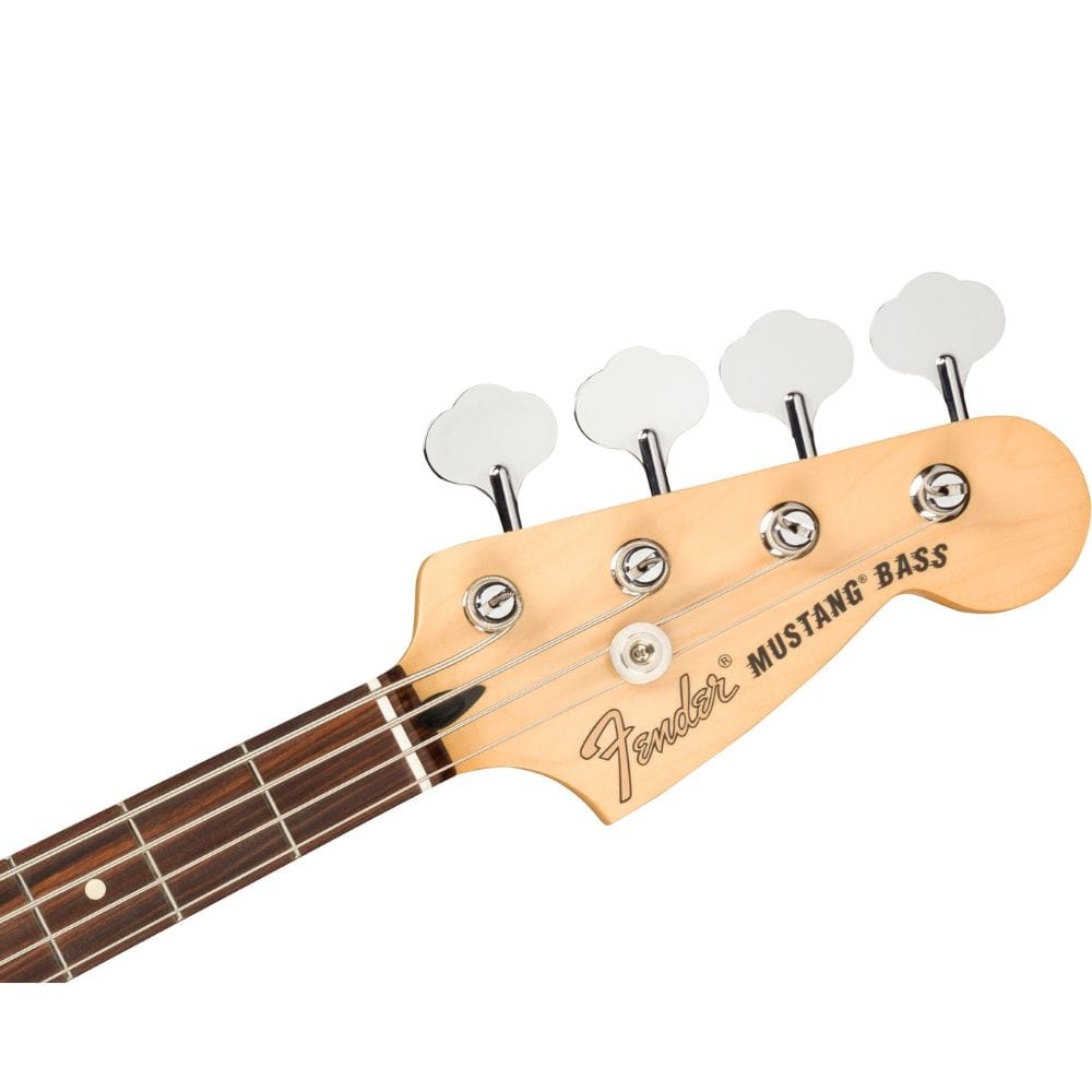fender bass guitars aged natural fender player mustang bass pj, pau ferro 4 string bass guitar - aged natural