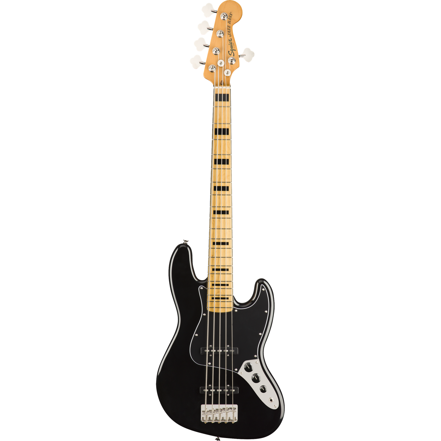 Fender Bass Guitars Black Fender Squier Classic Vibe '70s Jazz V 5-String Bass Guitar