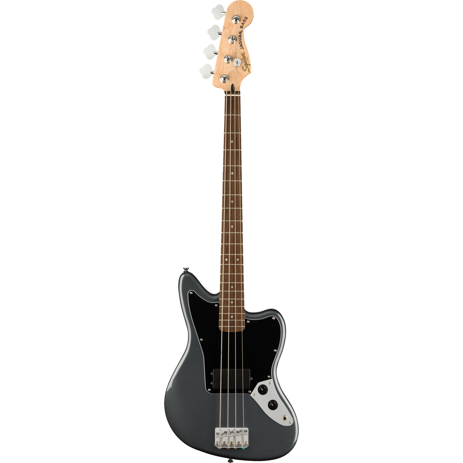 Fender Bass Guitars Charcoal Frost Metallic / Indian Laurel Fender Squier Affinity Series H Jaguar 4-String Bass Guitar