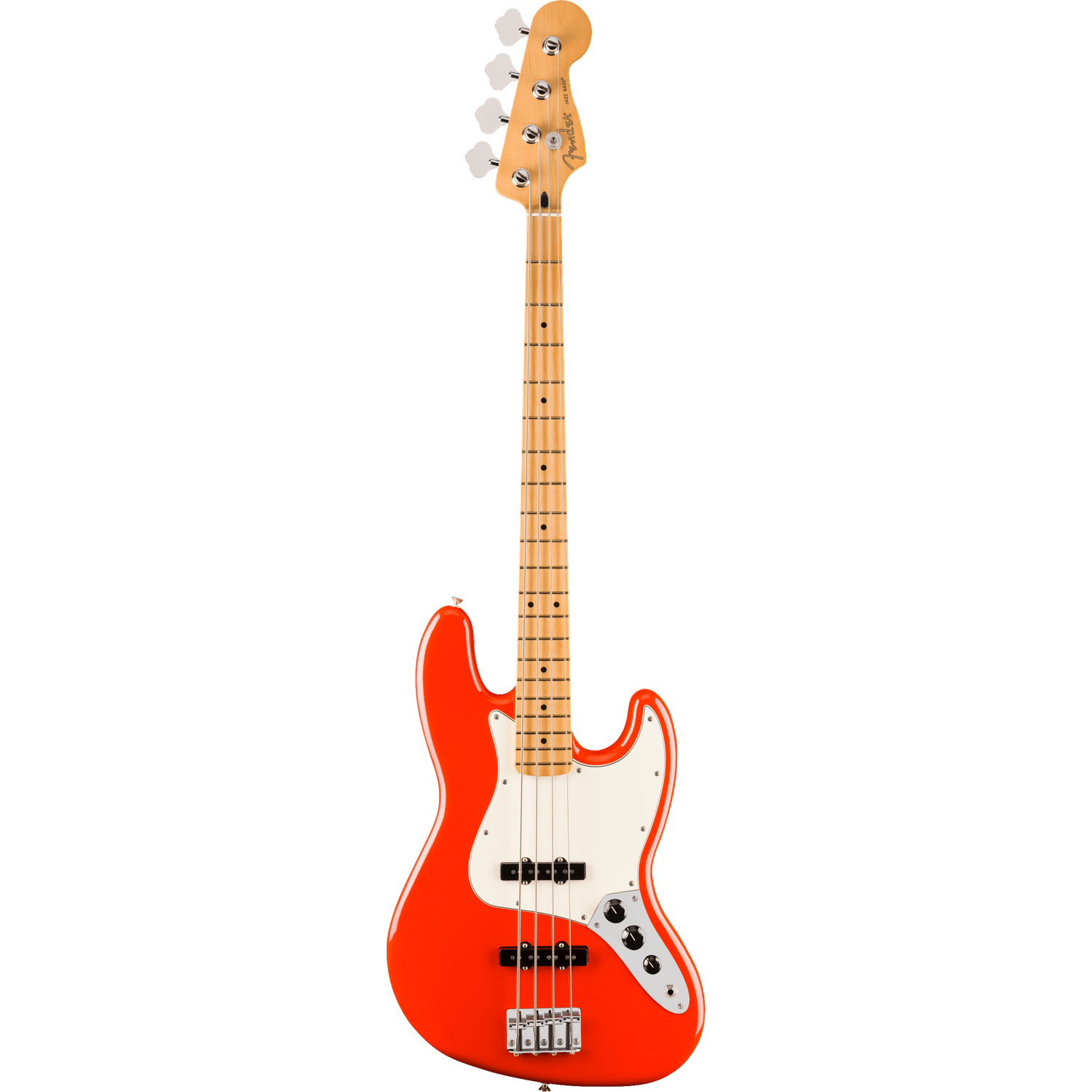 Fender Bass Guitars Coral Red / Maple Fender Player II Jazz 4 String Electric Bass Guitar