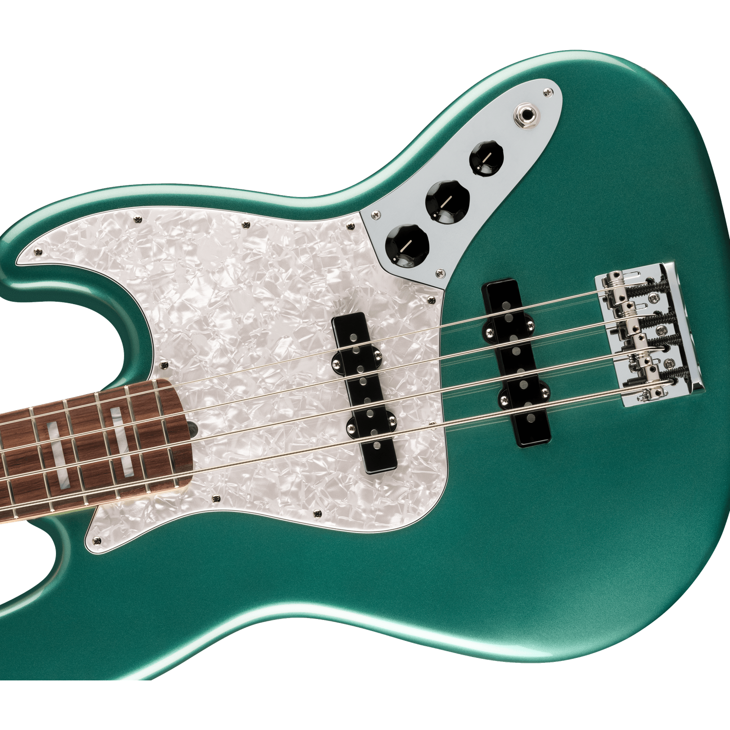 Fender Bass Guitars Fender Adam Clayton Jazz Bass Guitar, Rosewood Fingerboard, Sherwood Green Metallic