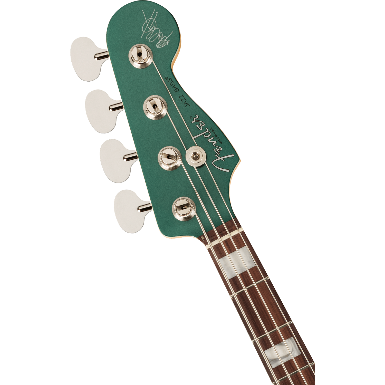 Fender Bass Guitars Fender Adam Clayton Jazz Bass Guitar, Rosewood Fingerboard, Sherwood Green Metallic