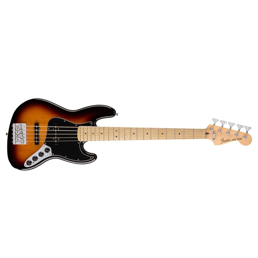 fender bass guitars fender deluxe active jazz 5-string bass guitar - maple