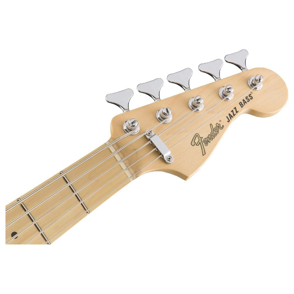 fender bass guitars fender deluxe active jazz 5-string bass guitar - maple