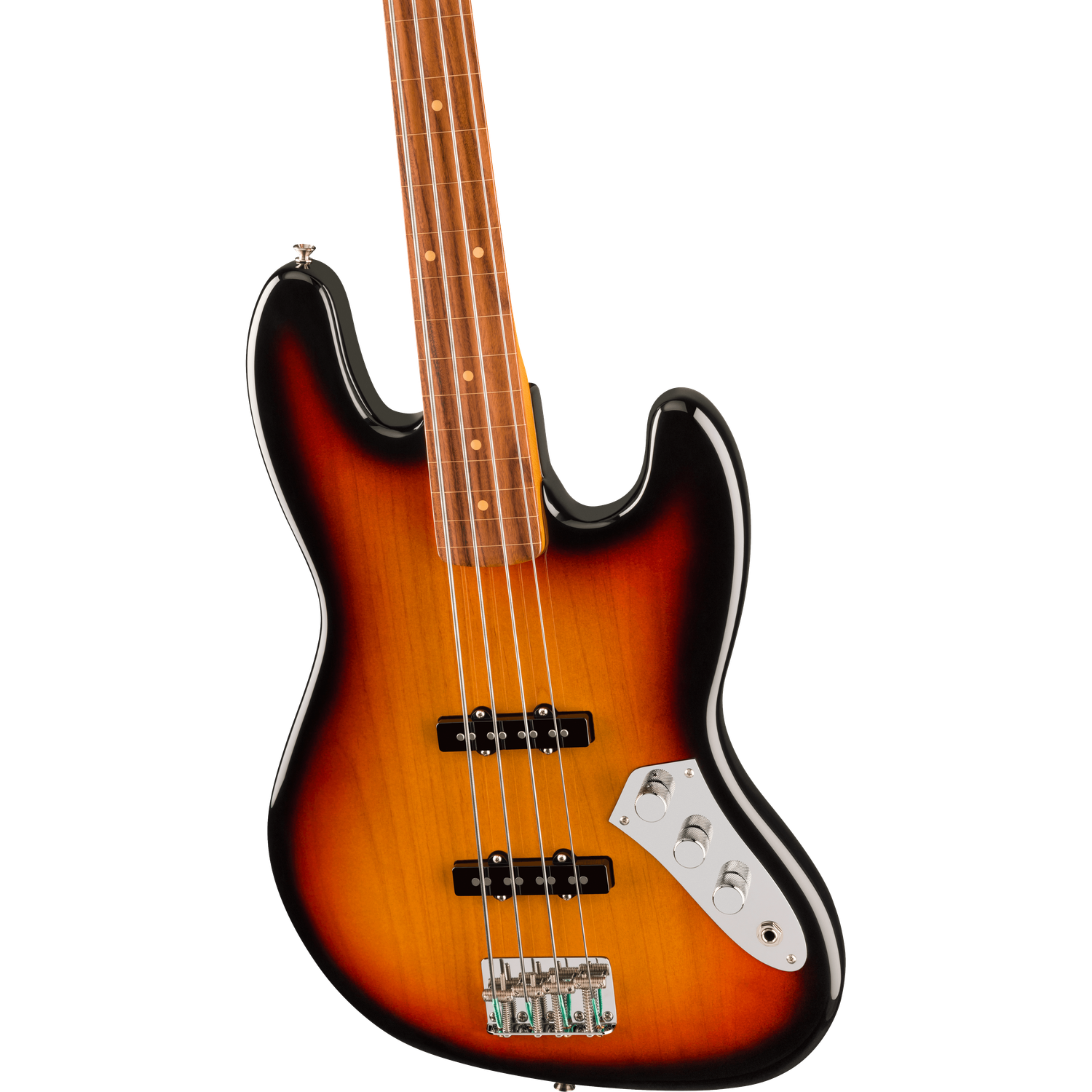 Fender Bass Guitars Fender Jaco Pastorius Jazz 4 string Bass Guitar, Fretless, Pau Ferro Fingerboard, 3-Color Sunburst