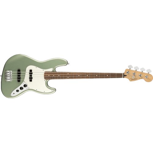 fender bass guitars fender player jazz 4 string bass guitar #color_sage-green-metallic,fretboard_pau-ferro