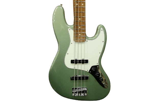 fender bass guitars fender player jazz 4 string bass guitar #color_sage-green-metallic,fretboard_pau-ferro