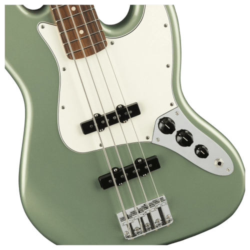 fender bass guitars fender player jazz 4 string bass guitar #color_sage-green-metallic,fretboard_pau-ferro