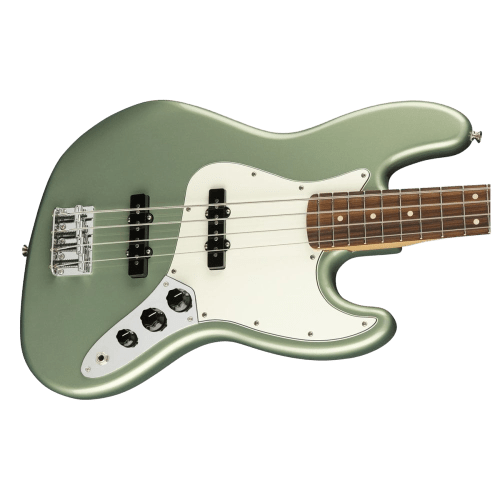 fender bass guitars fender player jazz 4 string bass guitar #color_sage-green-metallic,fretboard_pau-ferro
