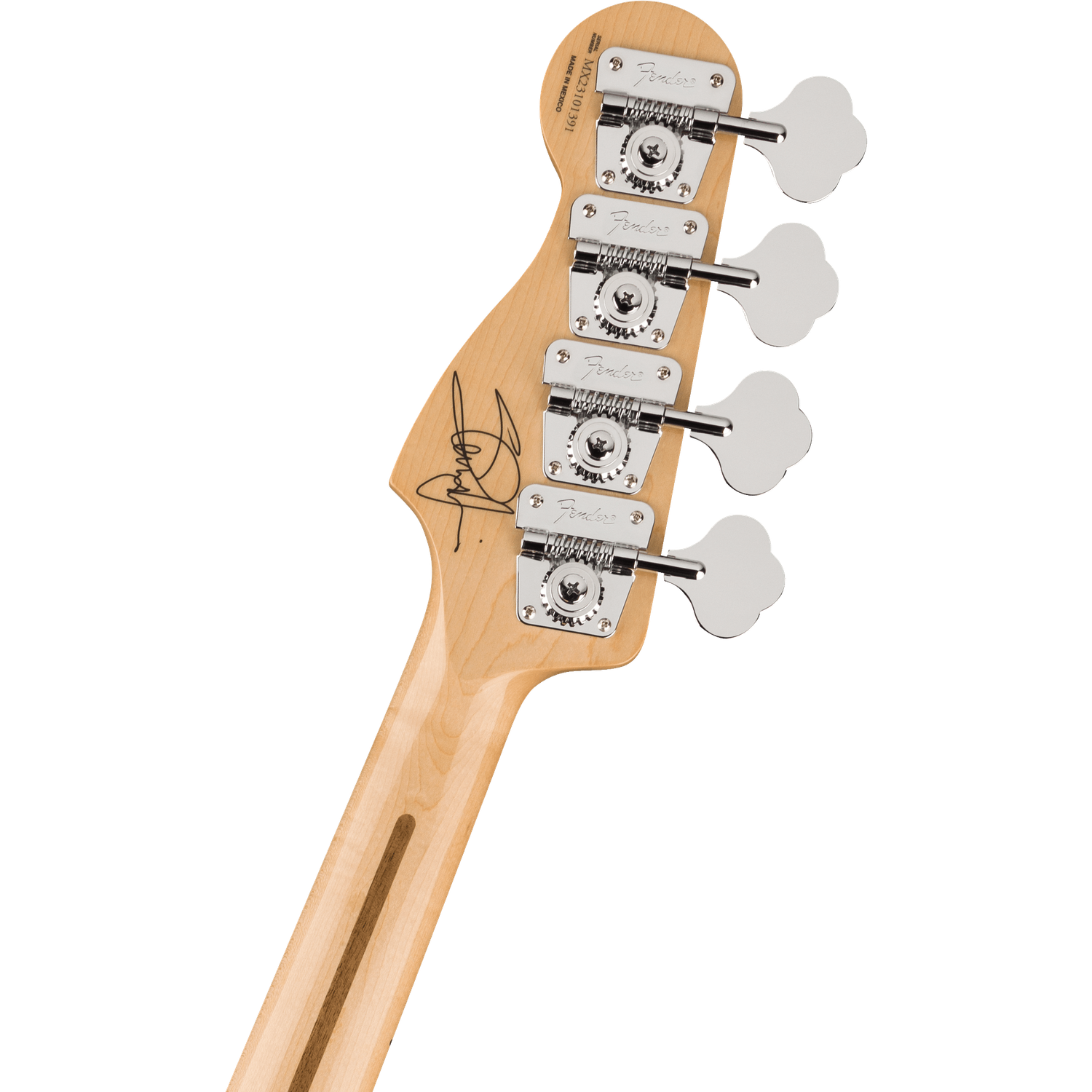 Fender Bass Guitars Fender Steve Harris Precision Bass 4 String Bass Guitar - Olympic White with Westham United FC Logo