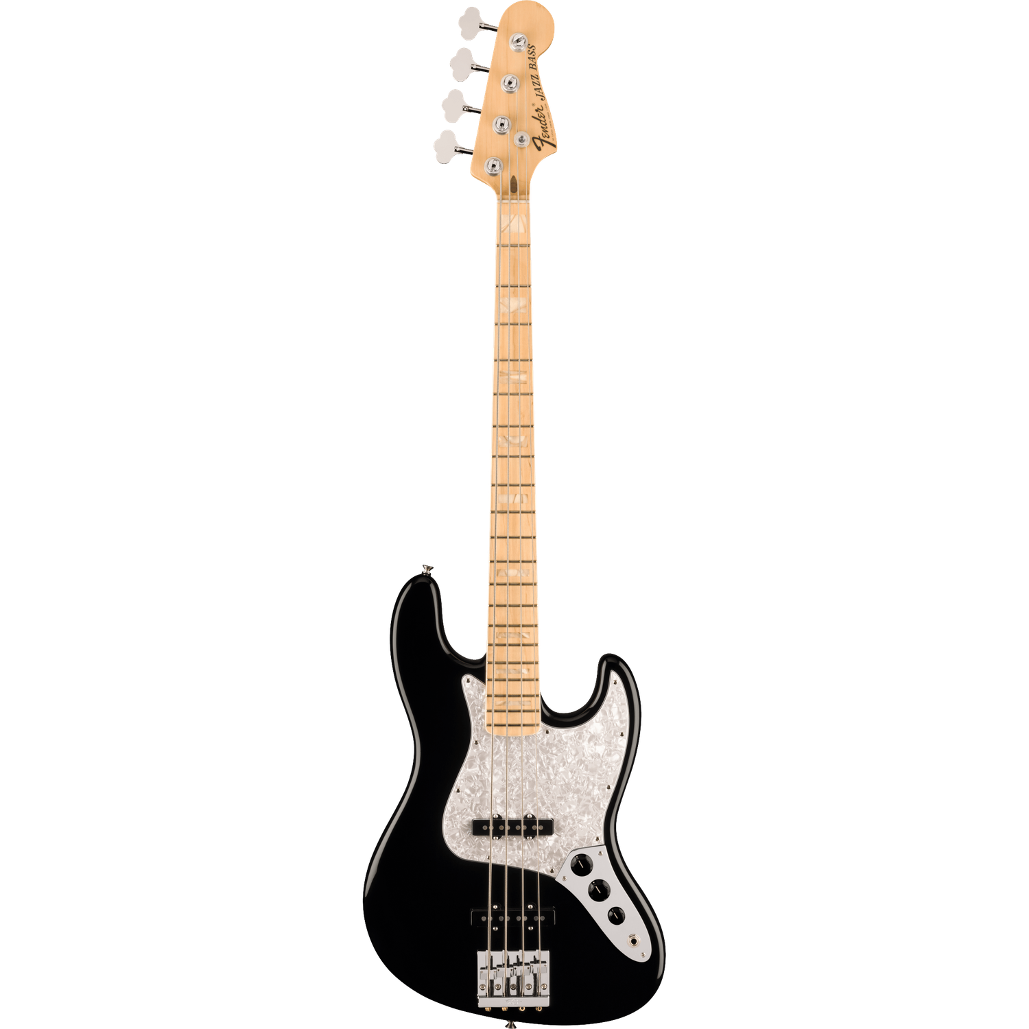 Fender Bass Guitars Fender U.S.A. Geddy Lee Jazz Bass Guitar, Maple Fingerboard, Black