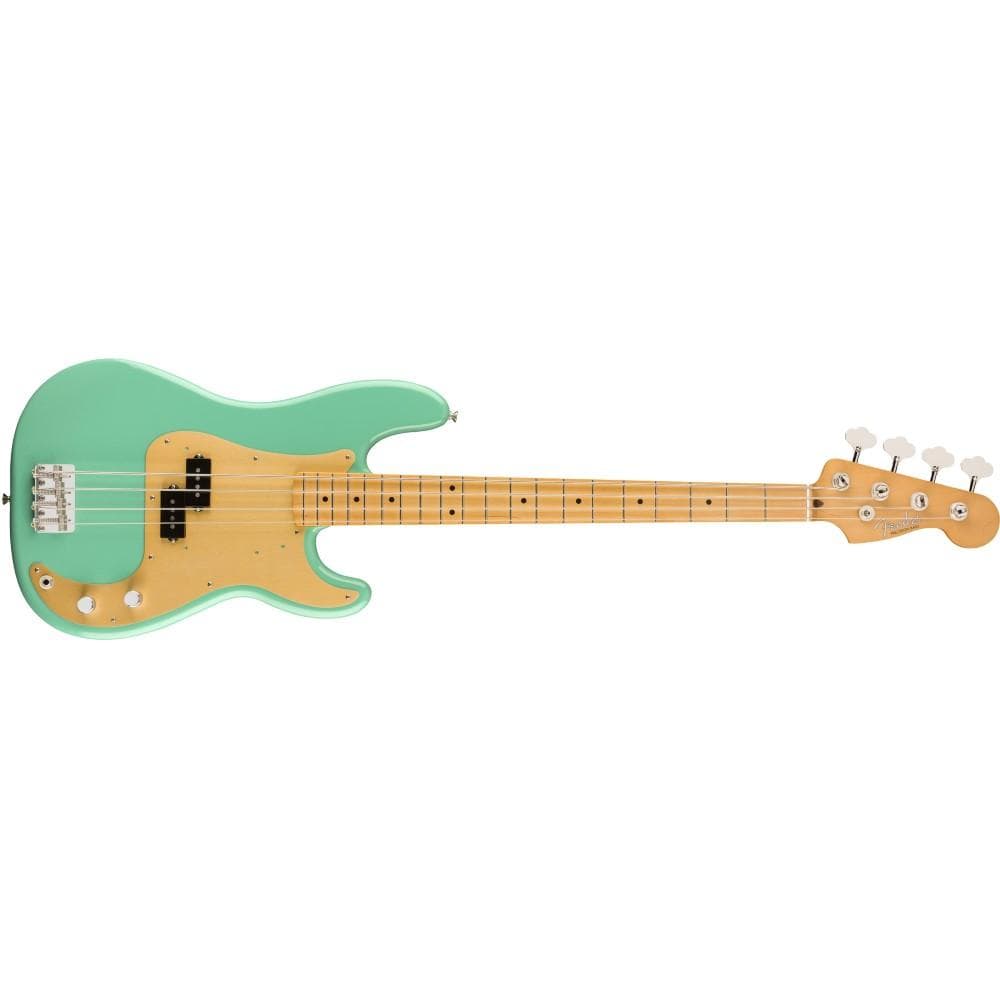fender bass guitars fender vintera 50's precision electric bass guitar - seafoam green