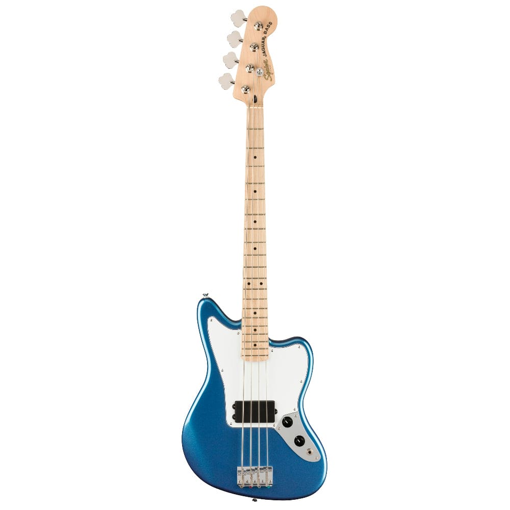 fender bass guitars lake placid blue / maple fender squier affinity series h jaguar 4-string bass guitar