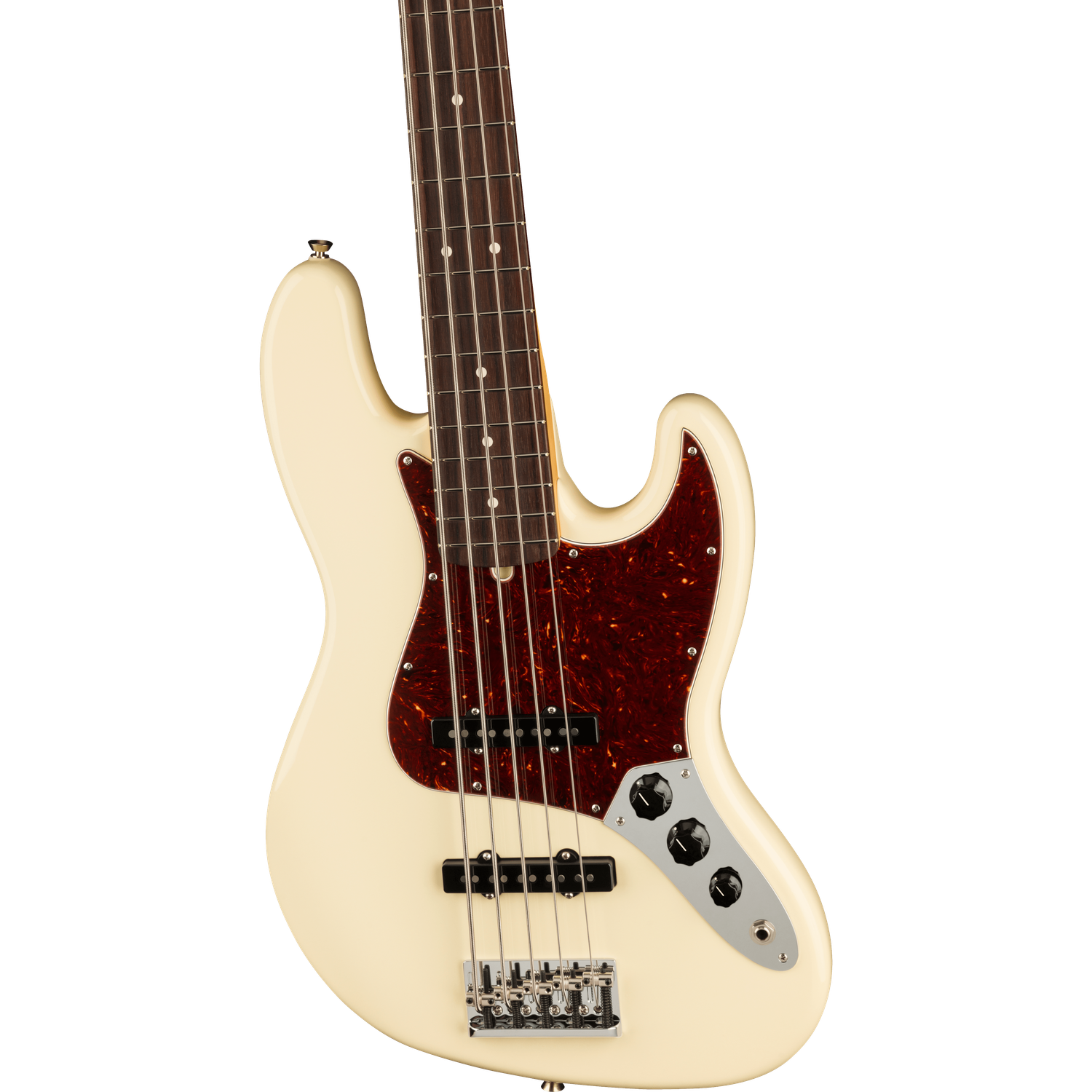 Fender Bass Guitars Olympic White Fender American Professional II Jazz V 5-String Bass Guitar