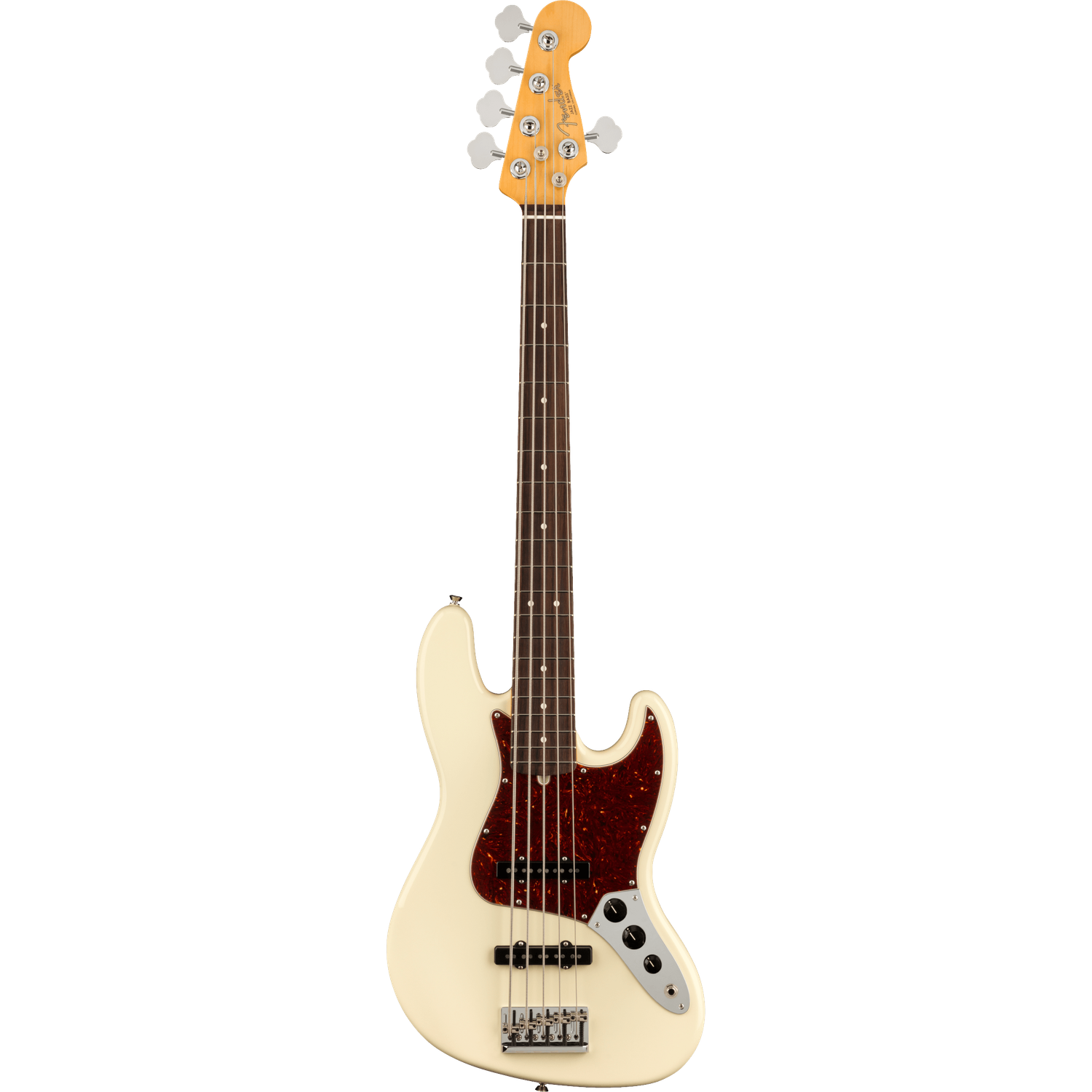 Fender Bass Guitars Olympic White Fender American Professional II Jazz V 5-String Bass Guitar