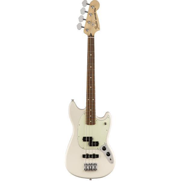 fender bass guitars olympic white fender mustang bass pj pau ferro fingerboard 4 string bass guitar