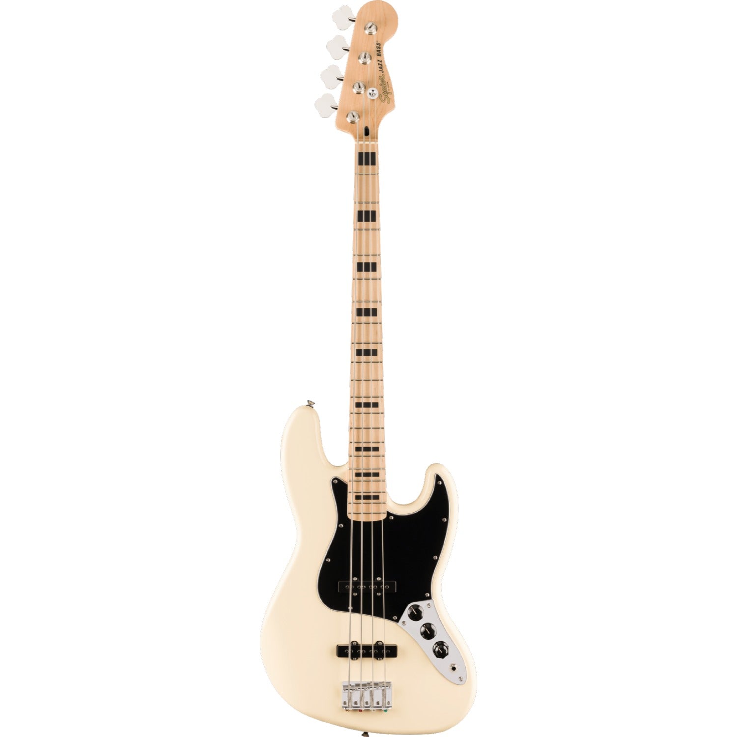 Fender Bass Guitars Olympic White Fender Squier Affinity Active Jazz 4 String Bass Guitar#color_olympic-white