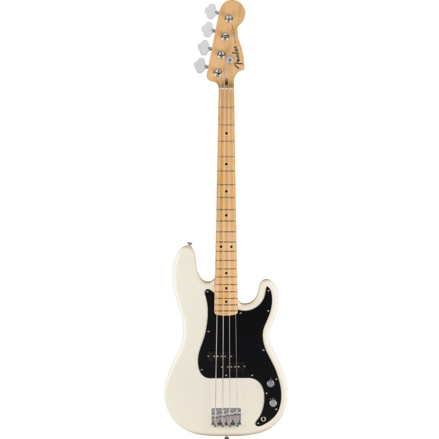 Fender Bass Guitars Olympic White / Maple Fender Standard Precision 4 String Bass Guitar