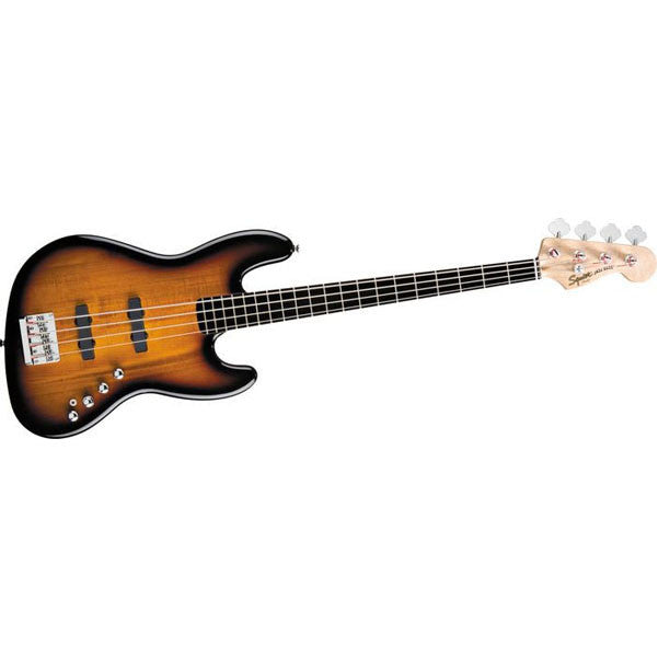 fender bass guitars squier deluxe jazz bass iv bass guitar, active 4-string