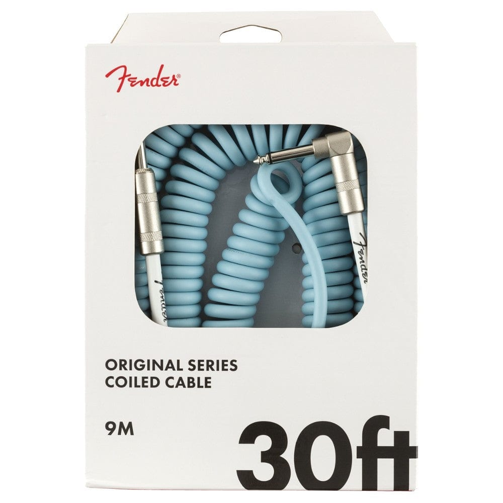 fender cables and connectors fender original series 30 feet right angle to straight coiled cables#color_daphne-blue