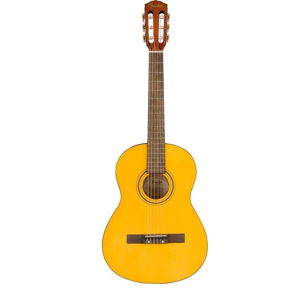 fender classical guitars fender esc-80 6 string 3/4 size classical guitar with gig bag - satin vintage natural