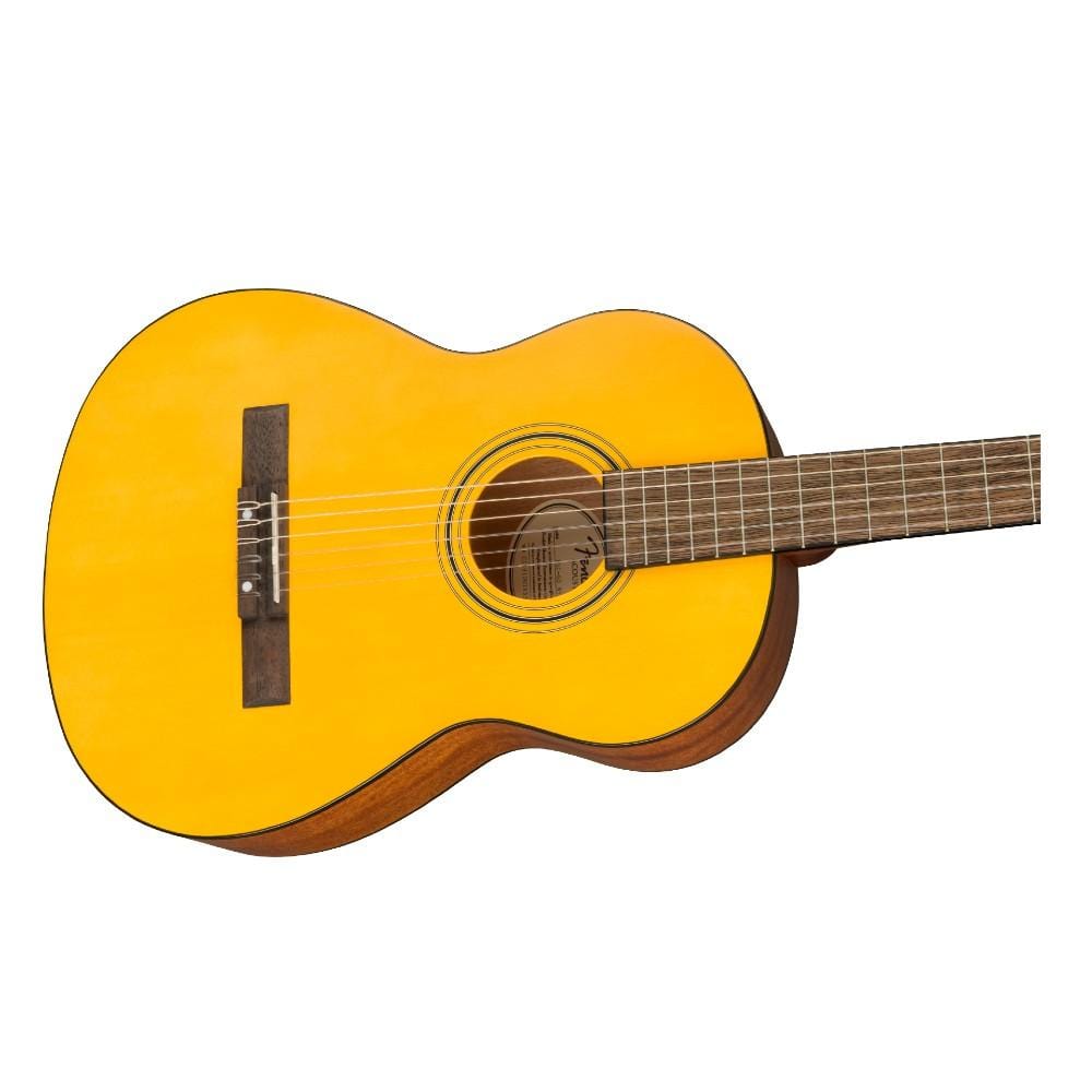 fender classical guitars fender esc-80 6 string 3/4 size classical guitar with gig bag - satin vintage natural