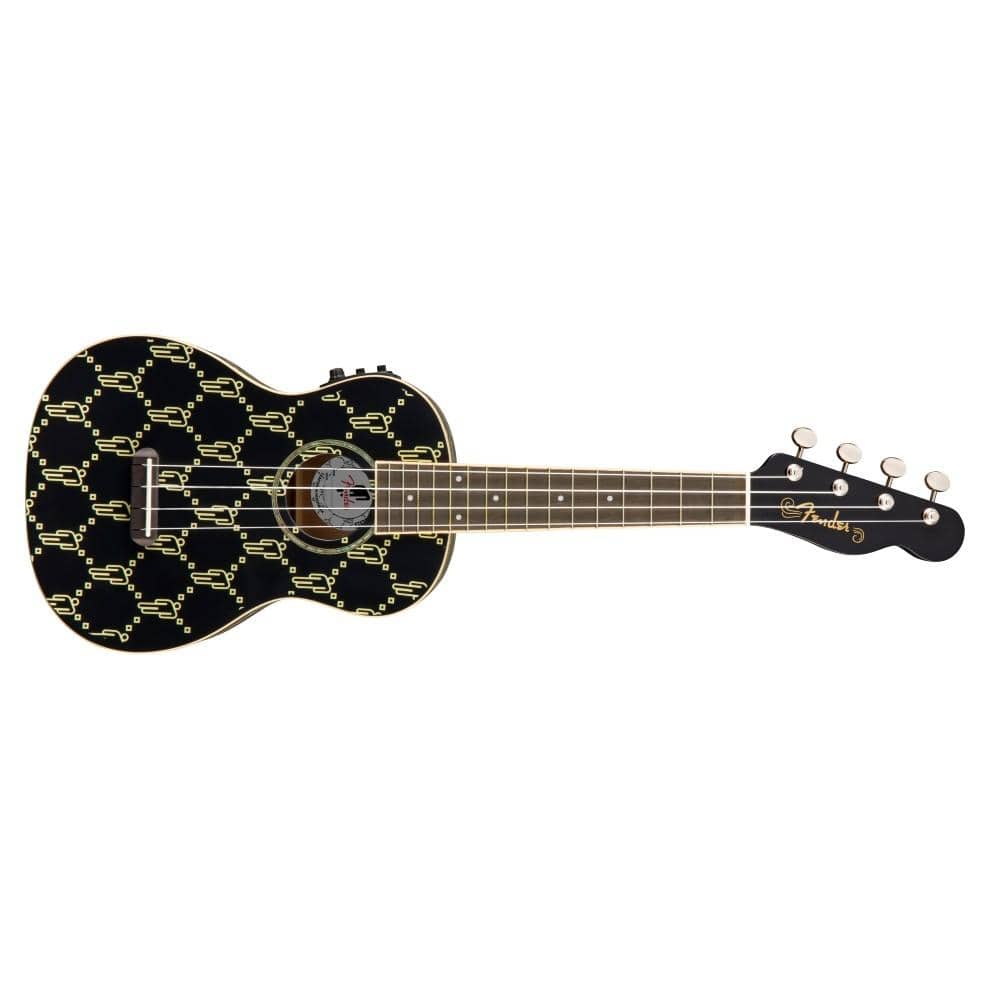 fender concert ukuleles fender billie eilish signature concert ukulele - black
