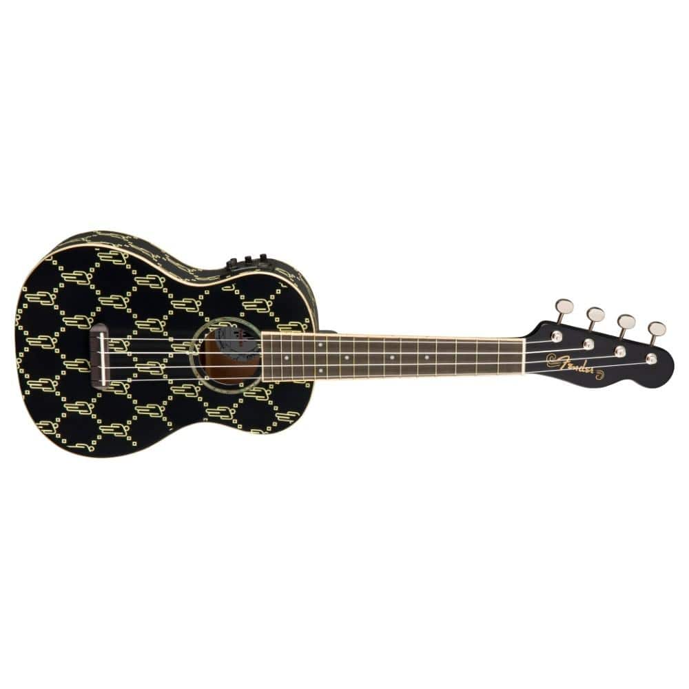 fender concert ukuleles fender billie eilish signature concert ukulele - black