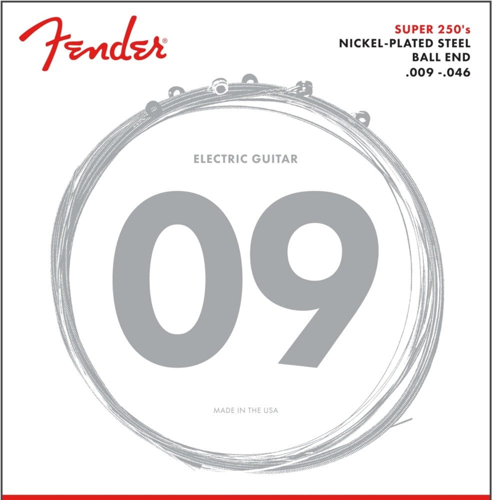 fender electric guitar strings fender 0730250404 super 250 lr 9-46 nickel plated steel electric guitar strings