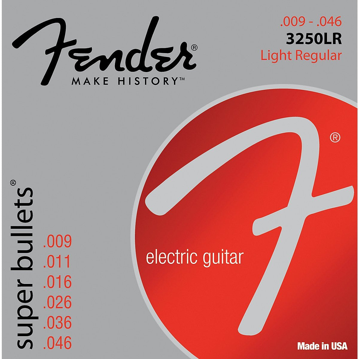 fender electric guitar strings fender 3250lr super bullets electric guitar strings - light/regular