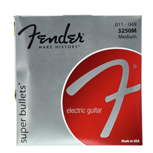 fender electric guitar strings fender 3250m super bullets nickel plated steel bullet end electric guitar strings 11 - 49 gauge