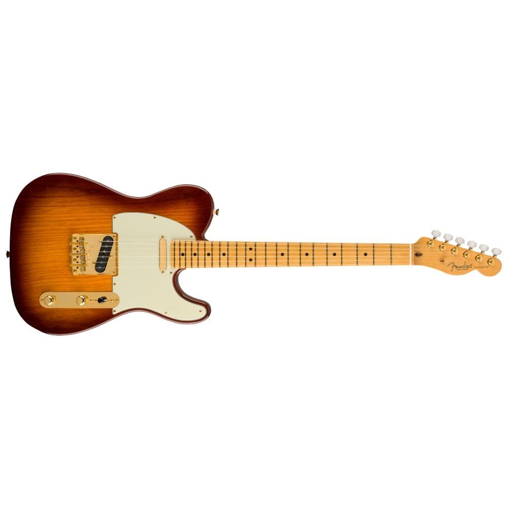 fender electric guitars 2-color bourbon burst fender american 75th anniversary commemorative telecaster electric guitar - 2-color bourbon burst